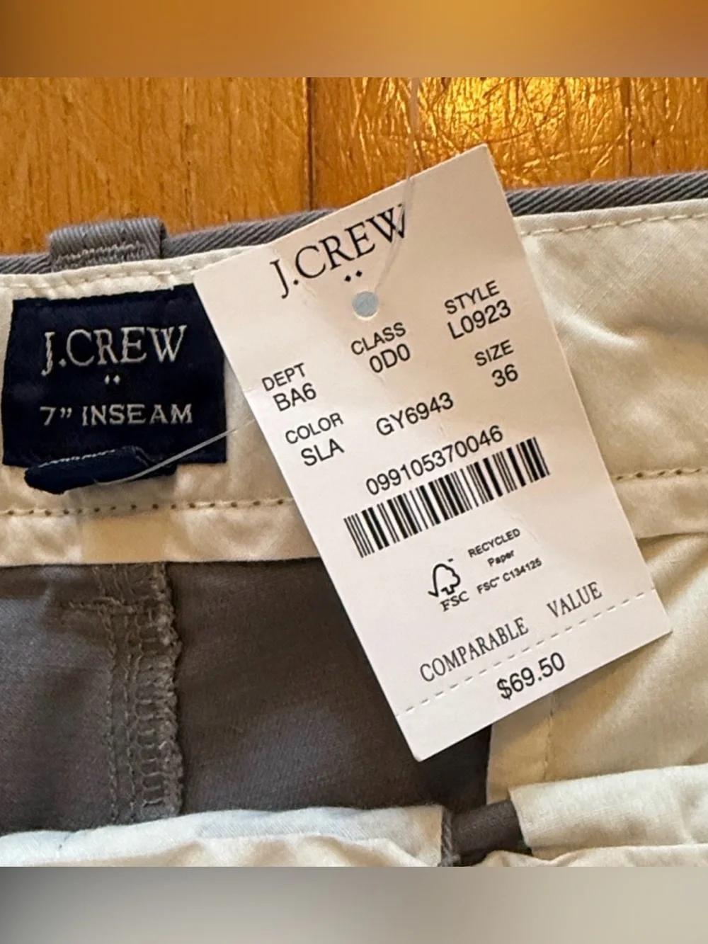 J.Crew Men's 7